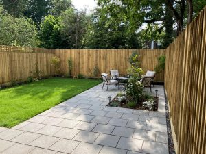 stone and wood garden