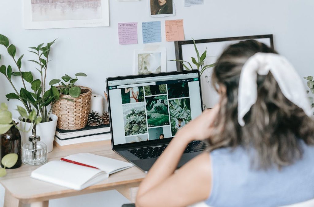 lady revising about plants