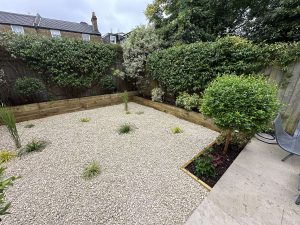 stone and shrubs natural garden