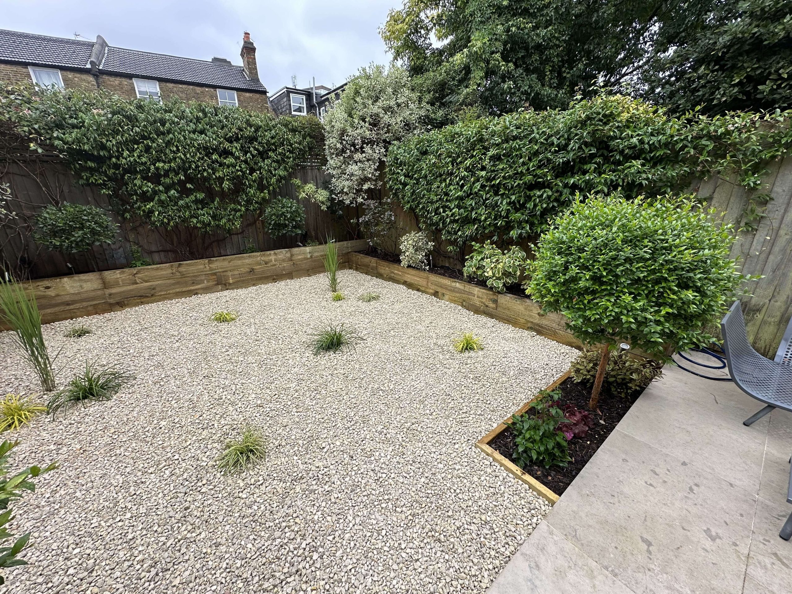 stone and shrubs natural garden