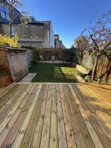 narrow london garden