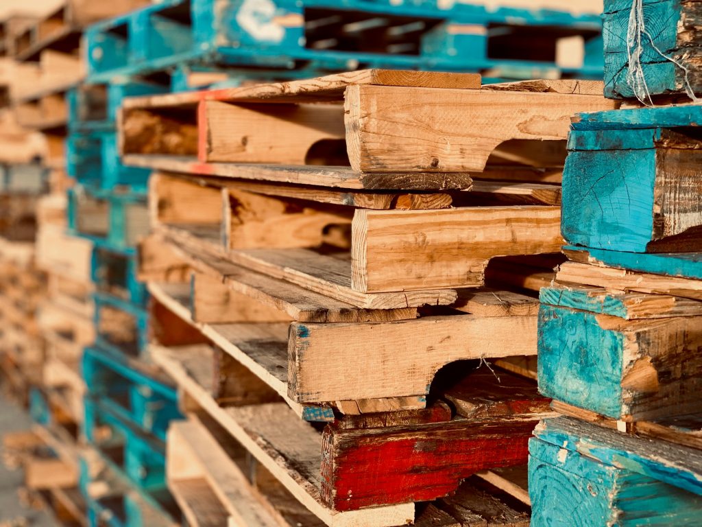 pallets stacked on each other